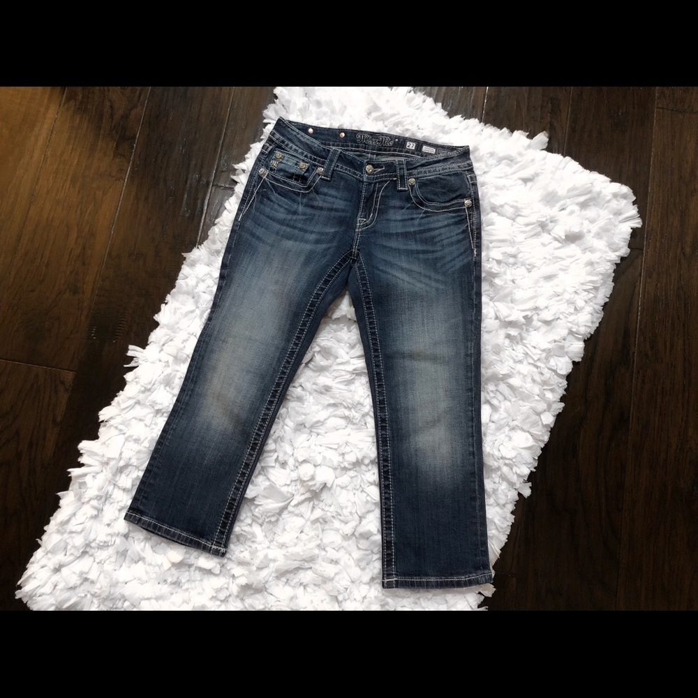 Miss Me Cuffed Capri Denim Jeans